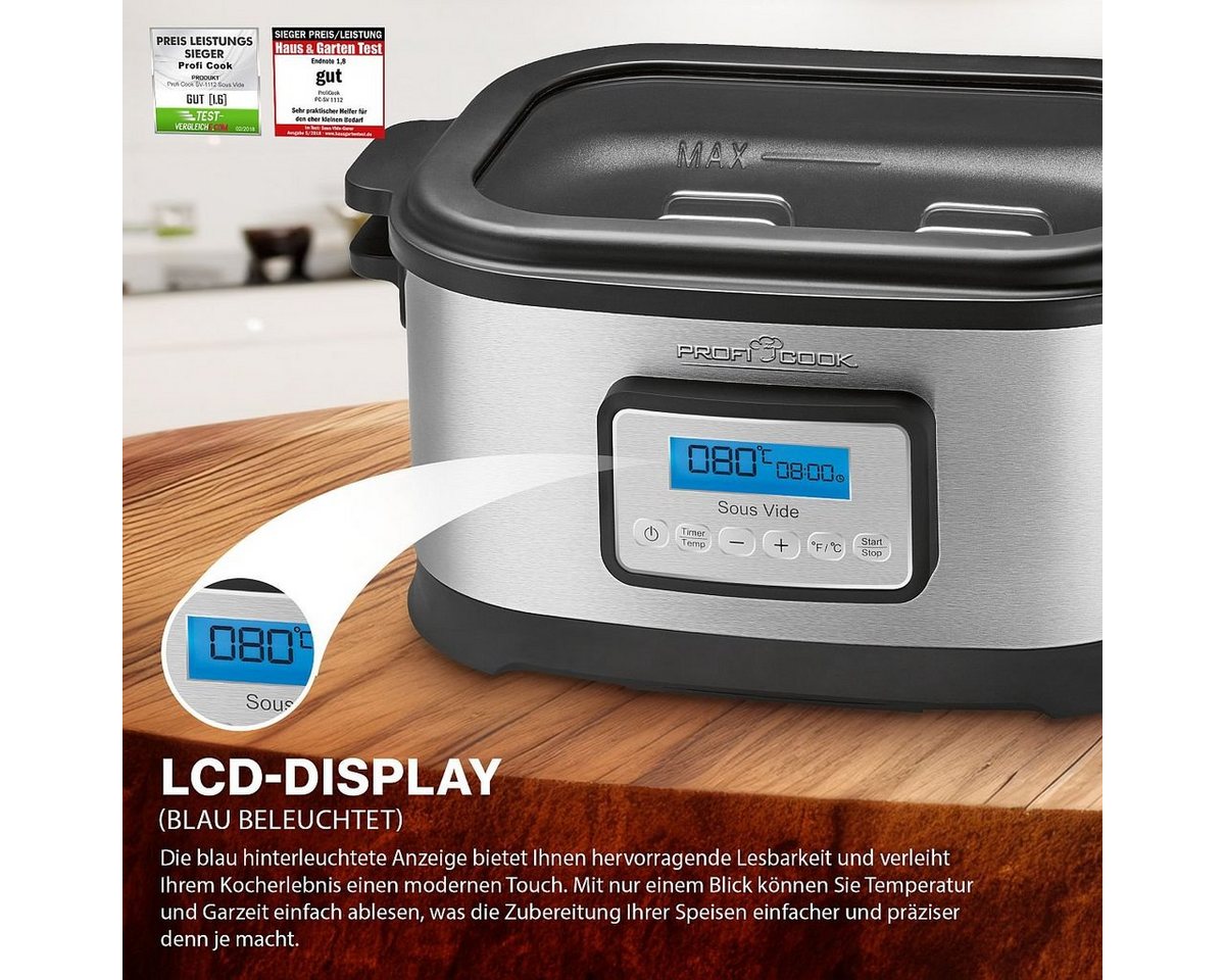 ProfiCook Sous-Vide Garer PC-SV 1112, Sous Vide Garer mit 8,5L Fassungsvermögen – Bild 4 von 5