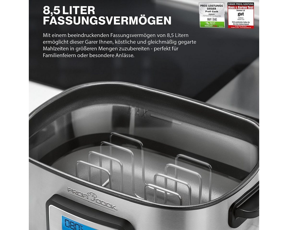 ProfiCook Sous-Vide Garer PC-SV 1112, Sous Vide Garer mit 8,5L Fassungsvermögen – Bild 5 von 5