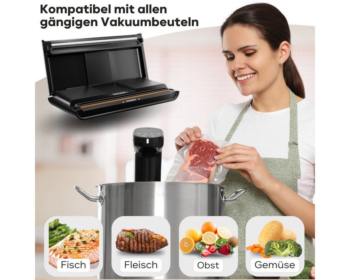 ProfiCook Vakuumierer PC-VK 1080, inkl. 18 Beutel, Lebensmittel 8x länger Frisch – Bild 4 von 5