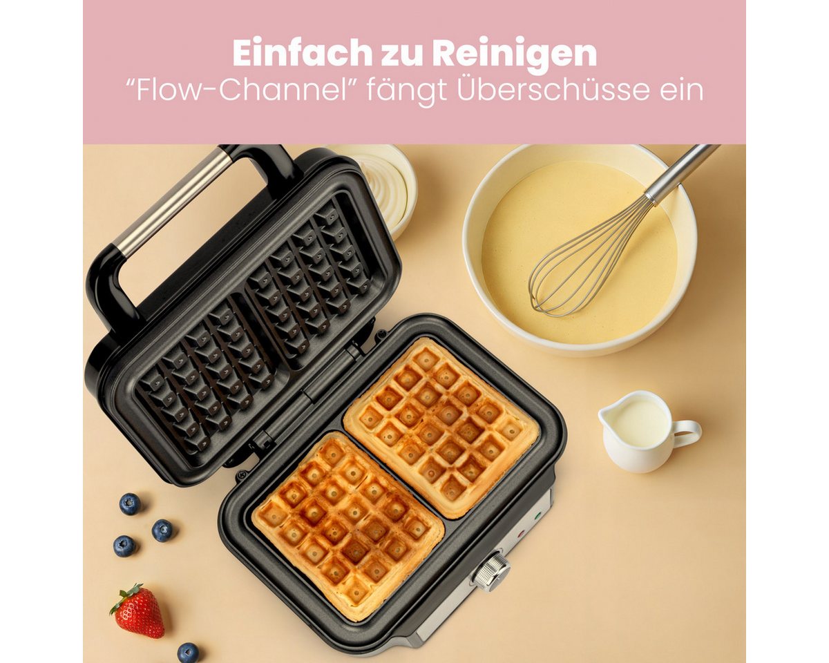 ProfiCook Waffeleisen PC-WA 1240, für 2 rechteckige Waffeln pro Backvorgang – Bild 3 von 5