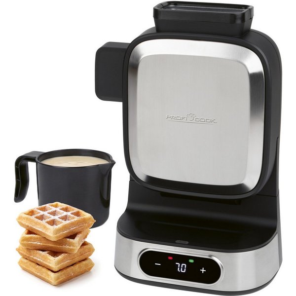 ProfiCook Waffeleisen PC-WA 1350, vertikales Waffeleisen Belgische Waffel, Antihaft