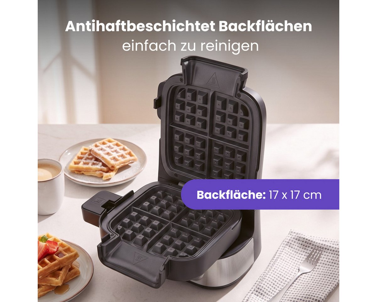 ProfiCook Waffeleisen PC-WA 1350, vertikales Waffeleisen Belgische Waffel, Antihaft – Bild 4 von 5