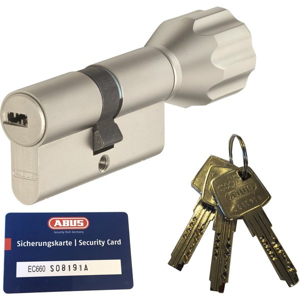 ABUS Profilzylinder ABUS EC660 ECK660 Knaufzylinder versch. Längen, mit Sicherungskarte, Verschiedenschließend