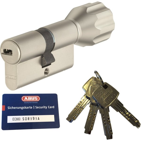 ABUS Profilzylinder ABUS EC660 ECK660 Knaufzylinder versch. Längen, mit Sicherungskarte, Verschiedenschließend