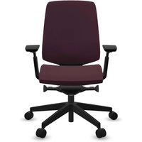 Profim Bürodrehstuhl "LIGHT UP" mit Armlehnen, Gestell: schwarz, Stoff: bordeaux