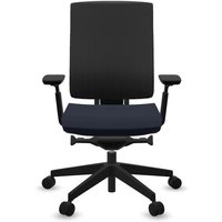 Profim Bürodrehstuhl "XENON NET" mit Armlehnen, Gestell: schwarz, Sitz: blau