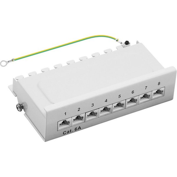 ProfiPatch Patchpanel Verteilerfeld Cat. 6A Desktop Netzwerk-Patch-Panel