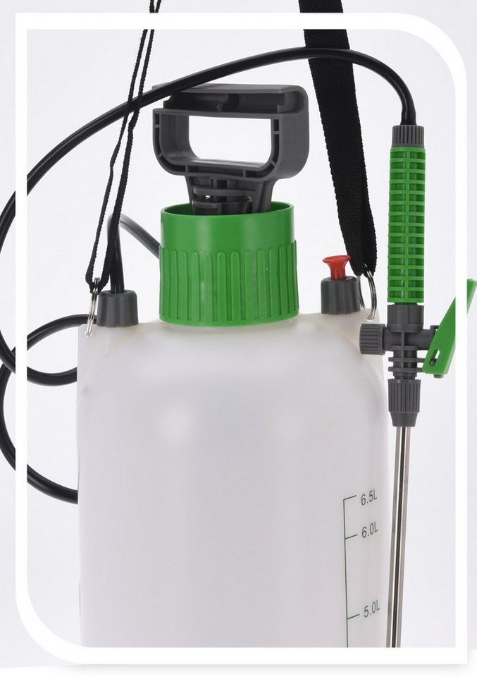 Progarden Drucksprühgerät Drucksprüher Gartenspritze Sprühflasche 8 L, (Stück, 1-tlg., Packung), Pflanzensprüher, 8 Liter, Drucksprüher, mit Tragegurt, Pumpsprü – Bild 2 von 3