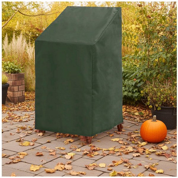 Progarden Gartenmöbel-Schutzhülle Stapelstuhl Abdeckplane 68 x 68 x 105 cm, Wasserdicht, Dunkelgrün, für Stapelstühle inklusive Tragetasche/Polyethylen-Gewebe 1