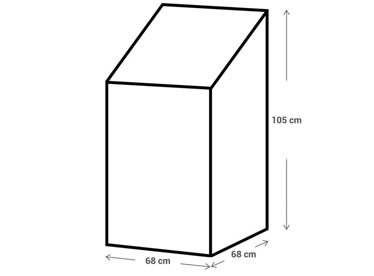 Progarden Gartenmöbel-Schutzhülle Stapelstuhl Abdeckplane 68 x 68 x 105 cm, Wasserdicht, Dunkelgrün, für Stapelstühle inklusive Tragetasche/Polyethylen-Gewebe 1 – Bild 4 von 4