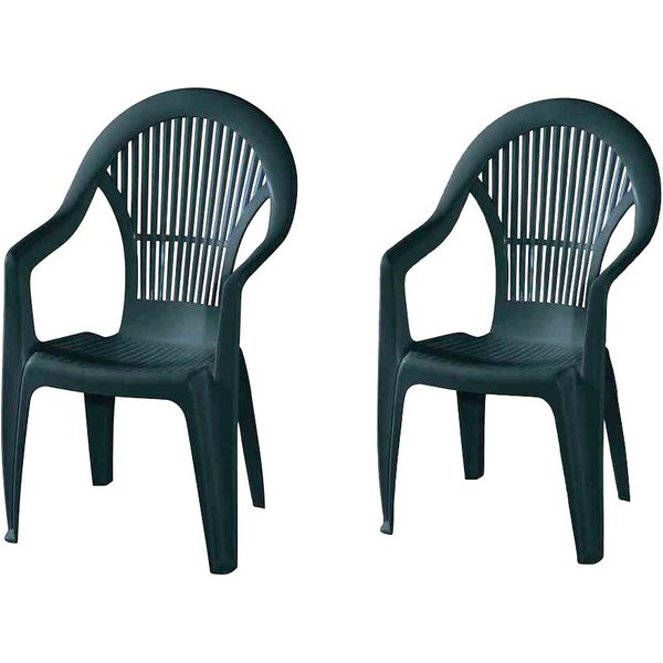 Progarden Gartensessel Vega (Set, 2-St., 2x Stapelsessel, OTTOs Choice), Vega Stapelsessel, grün Vollkunststoff, Monoblock