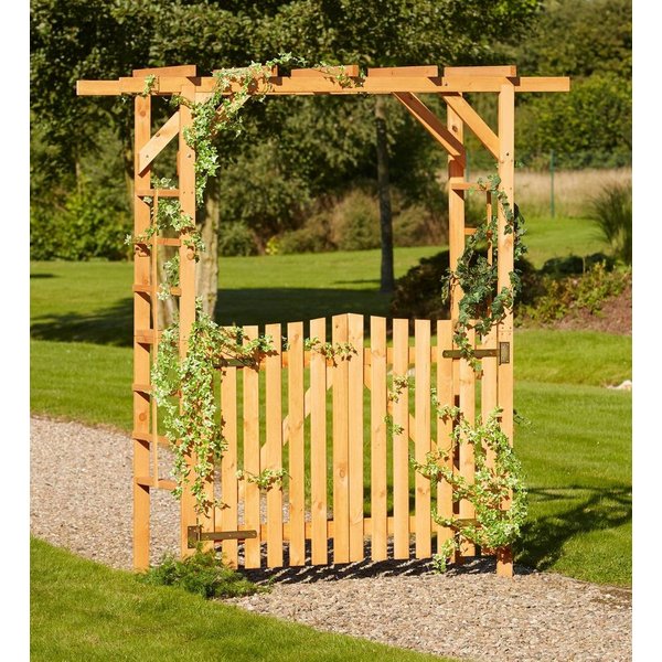 promadino Rosenbogen Pergola Anke, BxTxH: 200x60x210 cm, mit Türen