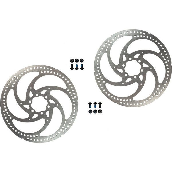 Promax Scheibenbremse Brems Scheiben Sets 180 mm VR HR Disc Brake 6 Loch mit Schrauben