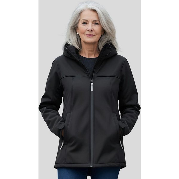 Promodoro Softshelljacke Hoody Softshell Jacke Kapuzenjacke mit Kapuze, winddicht, atmungsaktiv und bequem