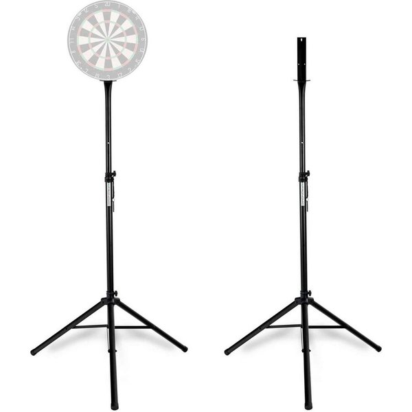 Pronomic Dartscheibe DA-45S Ständer für Dartscheibe - Dartboard Halterung - Dartständer, (Spar-Set, 2-tlg., inkl. Ständer und Dartboard-Halter), aus pulverbesch