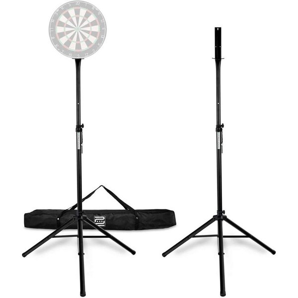 Pronomic Dartscheibe DA-45S Ständer für Dartscheibe - Dartboard Halterung - Dartständer, (Spar-Set, 3-tlg., inkl. Transporttasche), aus pulverbeschichtetem Stah