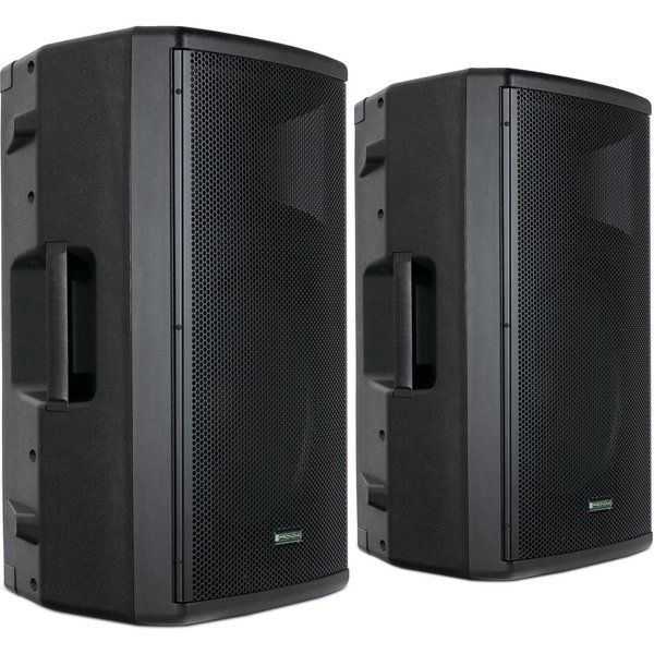 Pronomic E-215 MA - Aktive PA-Box Lautsprecher (Bluetooth, 120 W, USB/SD/MP3-Player - 2-Wege mit 15" Woofer und 1" Kompressions-Treiber)