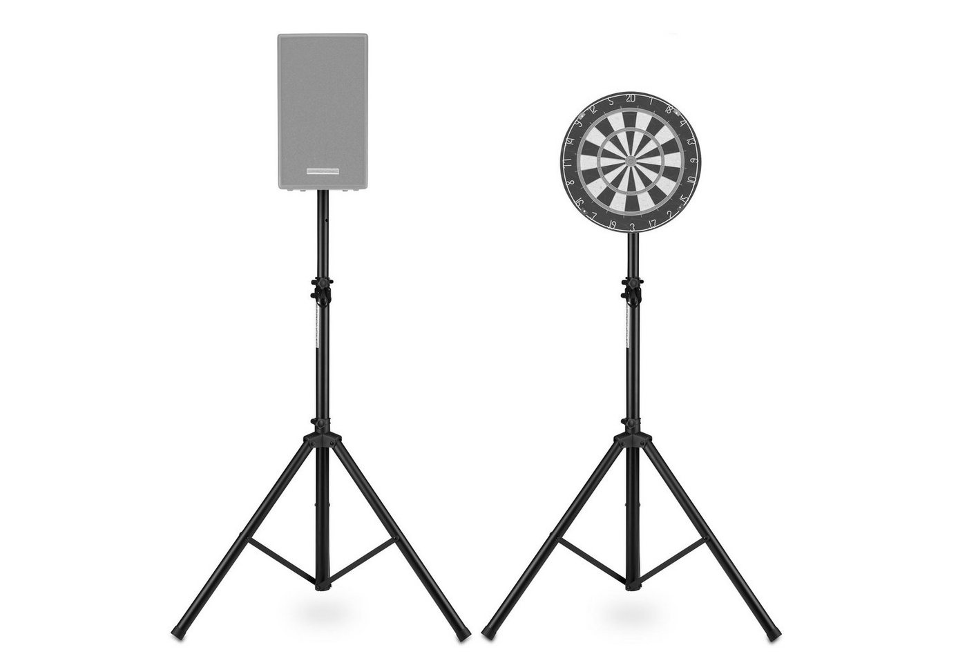 Pronomic Lautsprecherständer Boxenstativ Stahl - Boxenständer mit Dreibein-Konstruktion, (bis 0 Zoll, Spar-Set, 3-tlg., Set mit 2 Stativen und Tasche, kann auch – Bild 3 von 5