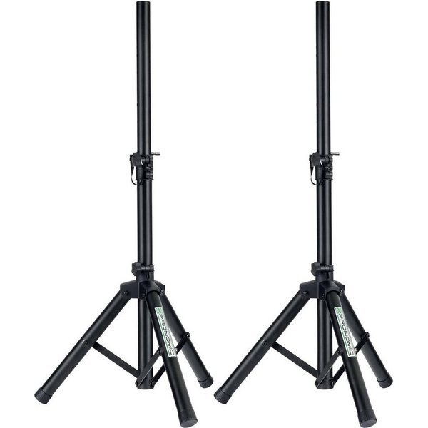 Pronomic Lautsprecherständer Paar Boxenstative - Niedriger Monitor-Ständer aus Stahl, (bis 0 Zoll, Höhenverstellbar, 2-tlg., Belastbarkeit bis 50 kg, Ideal für 