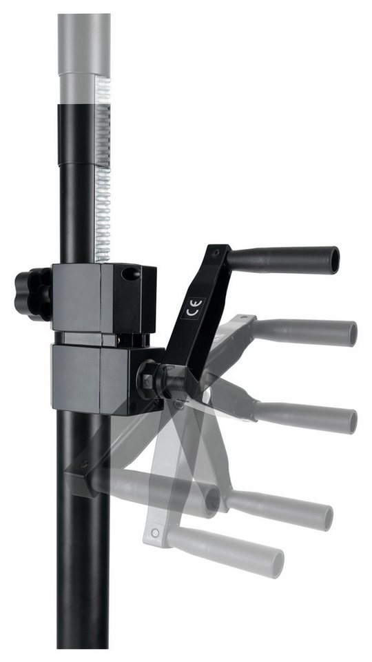 Pronomic Lautsprecherständer SPS-C-10AS Kurbelstativ - Boxenstativ, (bis 0 Zoll, Paar, 2-tlg., Ausziehbar von ca. 148 - 242 cm, Max. Belastbarkeit: 80 kg - Eing – Bild 2 von 5