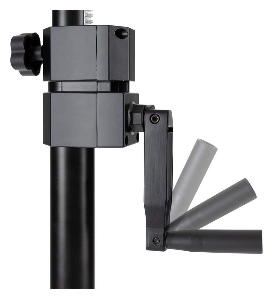 Pronomic Lautsprecherständer SPS-C-10AS Kurbelstativ - Boxenstativ, (bis 0 Zoll, Paar, 2-tlg., Ausziehbar von ca. 148 - 242 cm, Max. Belastbarkeit: 80 kg - Eing – Bild 4 von 5