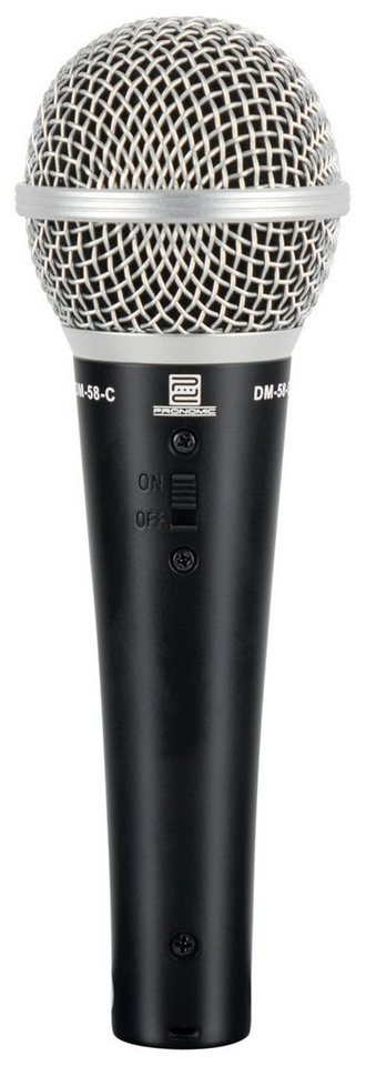 Pronomic Mikrofon DM-58-C Vocal dynamische Mikrofone mit Nieren-Charakteristik (3er Set im Koffer, 10-tlg), Ein-/Aus-Schalter - inkl. Mikrofonklemmen – Bild 3 von 5
