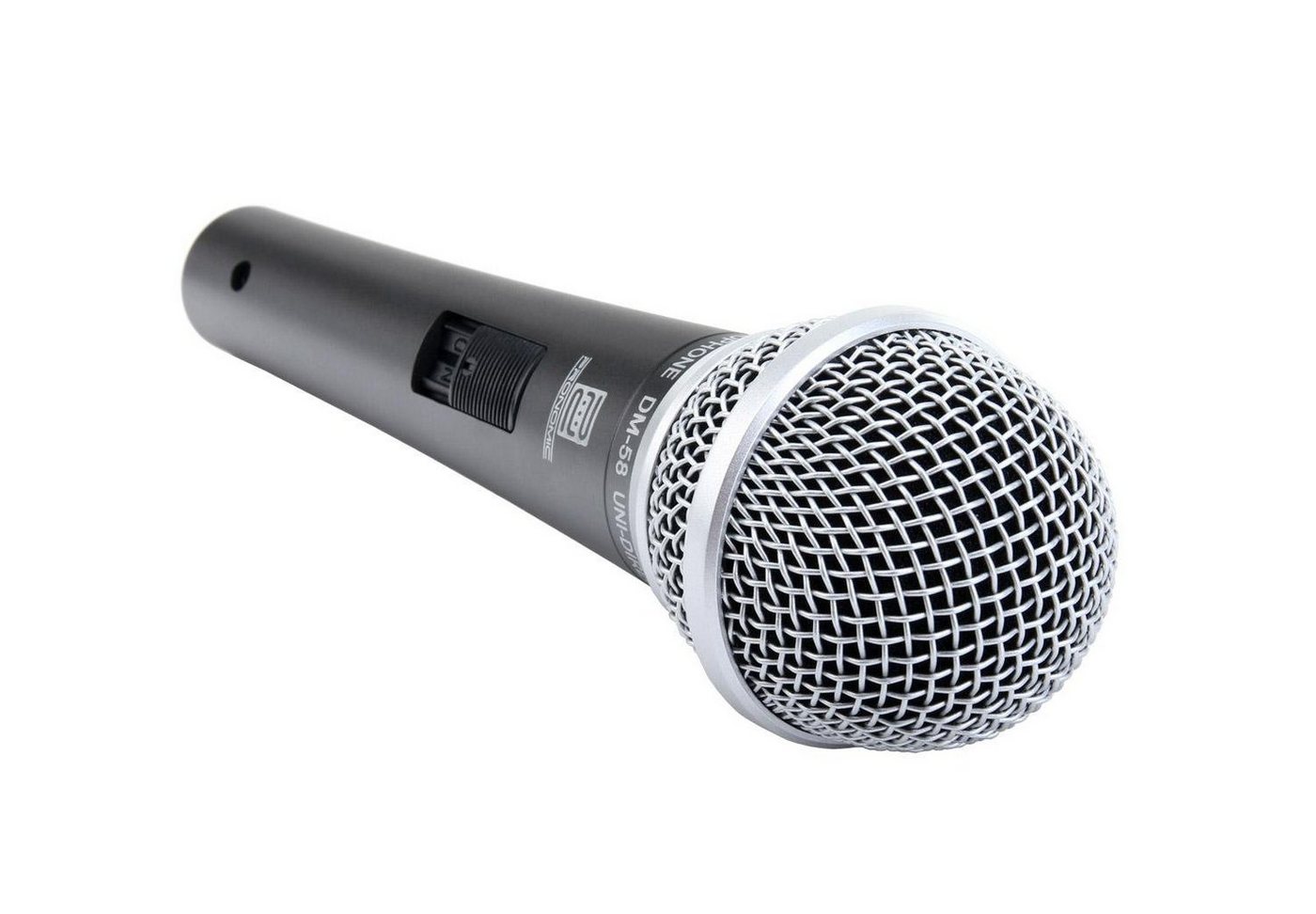 Pronomic Mikrofon DM-58 Dynamisches Gesangs Mikrofon mit Schalter (inkl. 3x Mikrofone und 3x 5m XLR Kabel, 6-tlg), Richtcharakteristik: Superniere – Bild 2 von 5