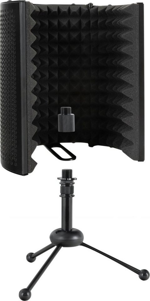 Pronomic Mikrofon-Halterung MP-40 Micscreen-Tischstativ - Ideal für Studio/Podcast & 2 Gelenke, (bis 0 Zoll, verhindert unerwünschte Schallreflektionen oder Ech – Bild 2 von 5
