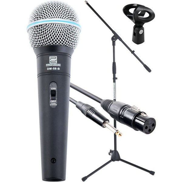 Pronomic Mikrofon Superstar JACK dynamisches Gesangs Mikrofonset (Komplettset), Druckvoller, warmer Klang