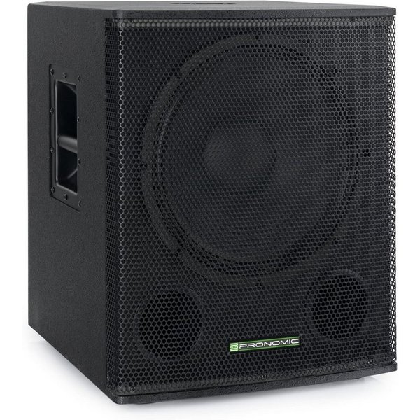 Pronomic SA-18 SUB Aktiv Subwoofer - 1x 18" Speaker mit Bassreflex-Öffnungen Subwoofer (kein Netzwerkstandard, 350 W, max. SPL: 128 dB - 35mm-Flansch)
