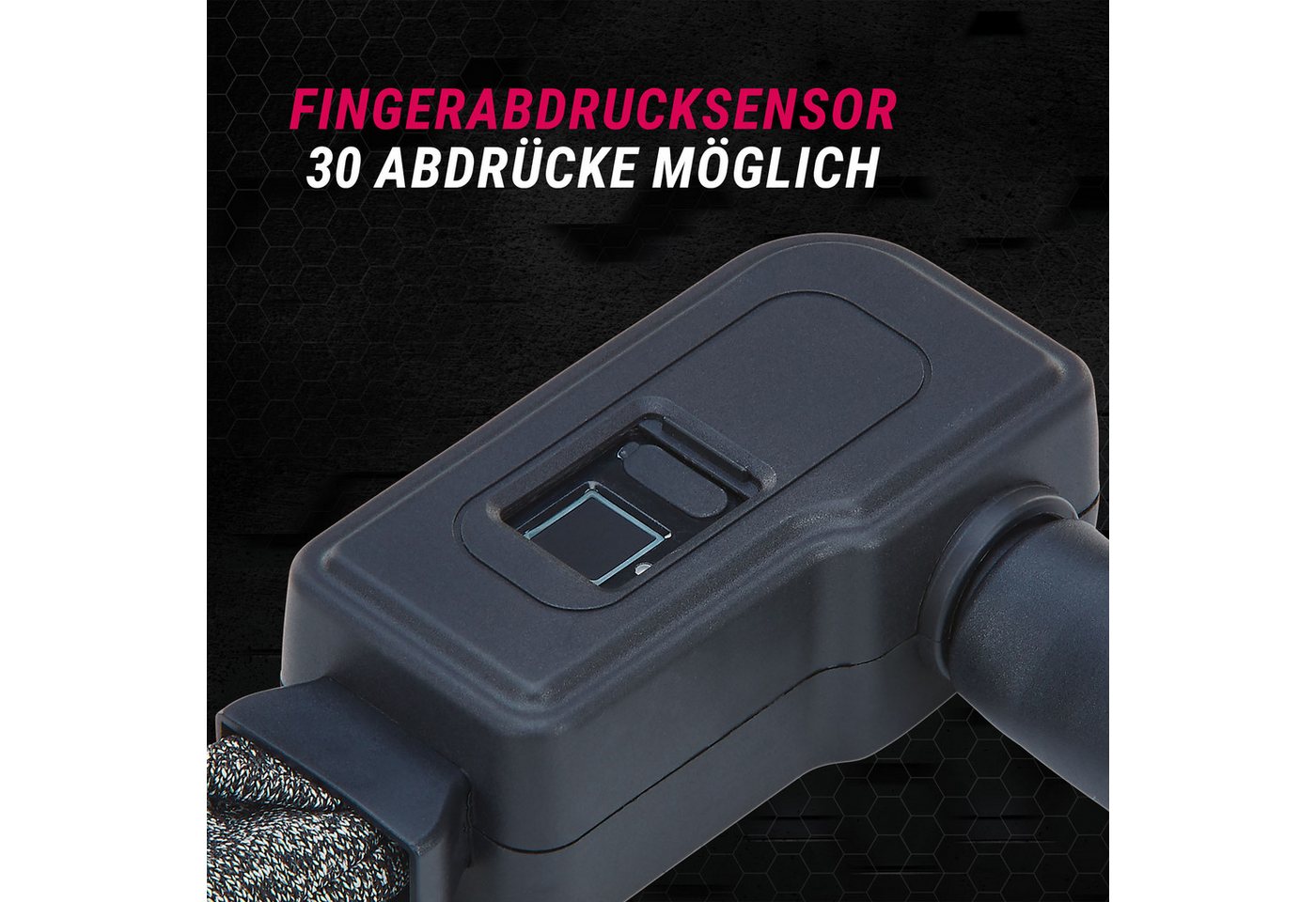 Prophete Kettenschloss Faltschloss mit Fingerabdrucksensor – Bild 5 von 5