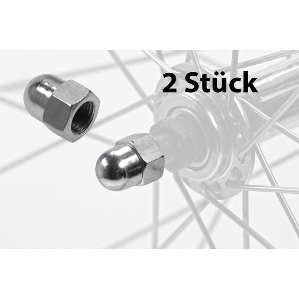 Prophete Muttern 2 Stück Fahrrad Hinterrad Hut Achs Mutter M10x21 Nabe 15mm