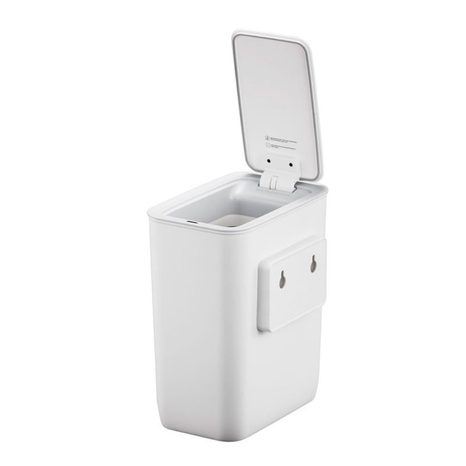 PROREGAL® Mülleimer Moderner Abfalleimer mit Smart Sensor zur Wandmontage, 8L, Weiß – Bild 4 von 5