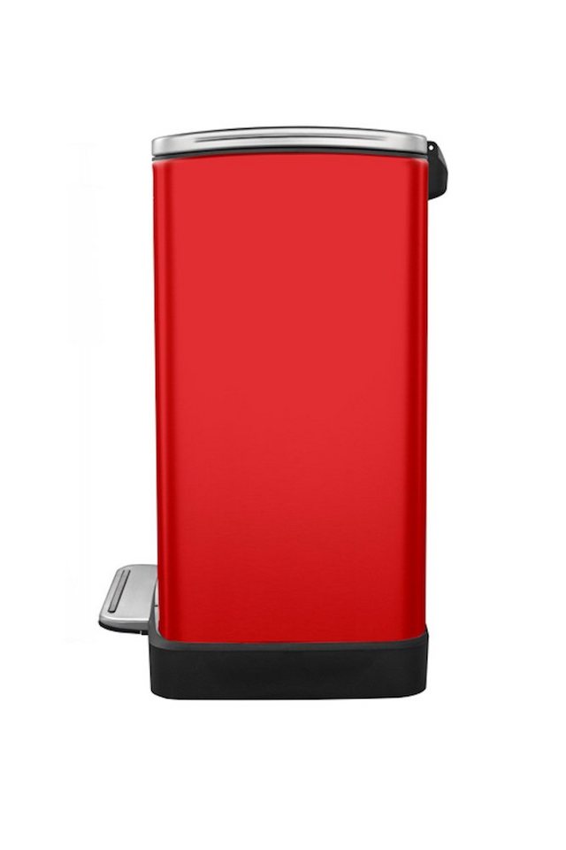 PROREGAL® Mülleimer Stilvoller Treteimer mit extra breitem Pedal, 12L, Edelstahl – Bild 4 von 5