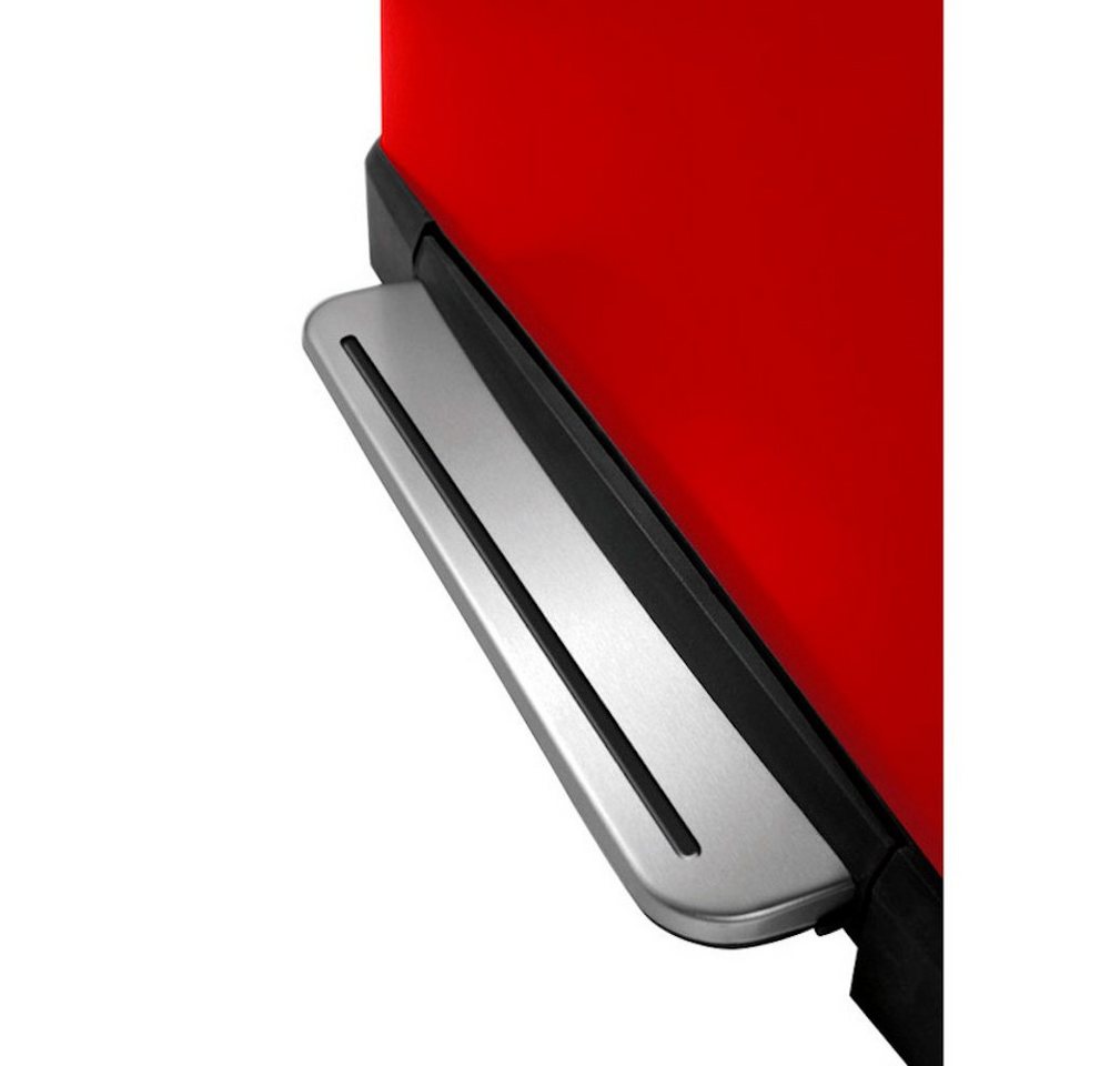 PROREGAL® Mülleimer Stilvoller Treteimer mit extra breitem Pedal, 12L, Edelstahl – Bild 5 von 5
