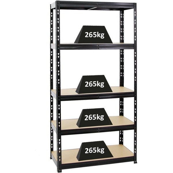 PROREGAL® Schwerlastregal Robustes Lagerregal TIGER 220-180x90-180x40-60cm 5-6 Ebenen, Stabiles Garagenregal Kellerregal Lastenregal Lagerregal Steckregal