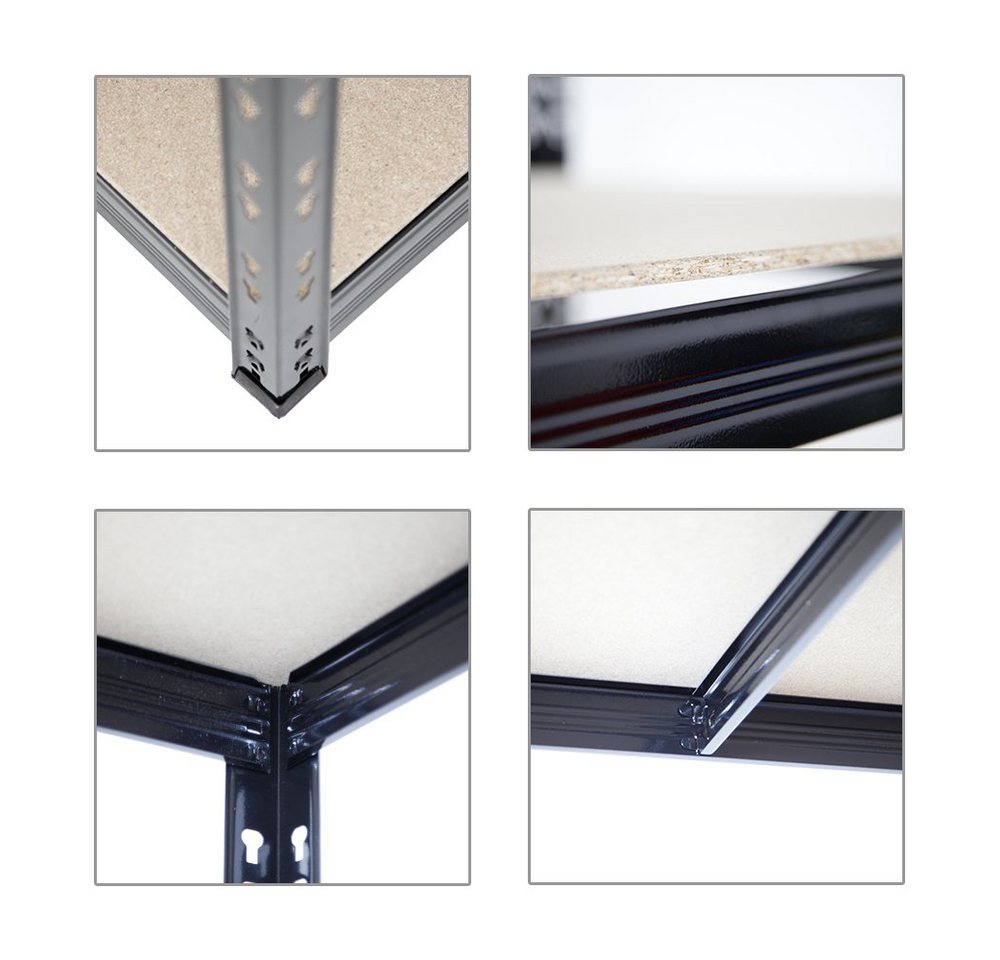 PROREGAL® Schwerlastregal Robustes Lagerregal TIGER 220-180x90-180x40-60cm 5-6 Ebenen, Stabiles Garagenregal Kellerregal Lastenregal Lagerregal Steckregal – Bild 4 von 5