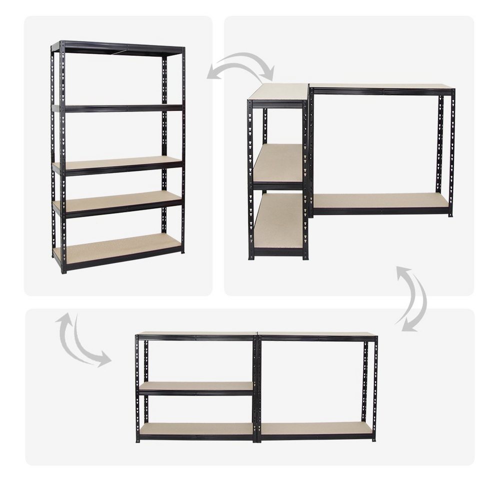 PROREGAL® Schwerlastregal Robustes Lagerregal TIGER 220-180x90-180x40-60cm 5-6 Ebenen, Stabiles Garagenregal Kellerregal Lastenregal Lagerregal Steckregal – Bild 5 von 5