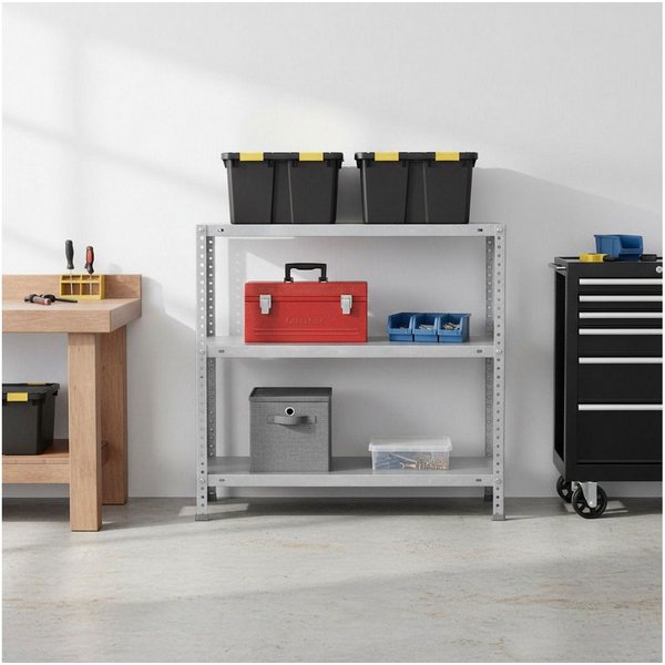 PROREGAL® Schwerlastregal Schraubregal PANDA MINI, Höhe 90cm, Fachlast 100kg, Viele Farben, Schraubregal Lagerregal Kellerregal Metallregal bis zu 600kg Fachlas