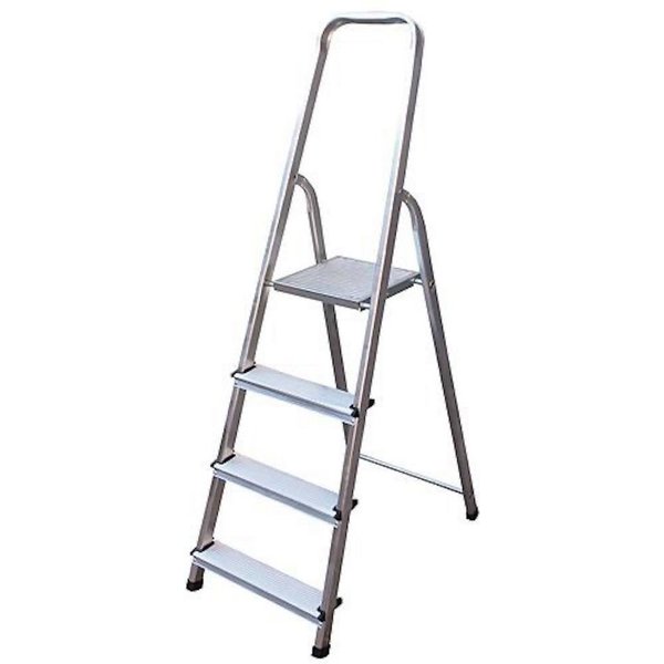 PROREGAL® Stehleiter Metal Single Giraffe Einseitige-Aluminium-Bügelleiter in verschiedenen (Leiter, Trittleiter, Stufenleiter, Stehleiter, Haushaltsleiter), Me