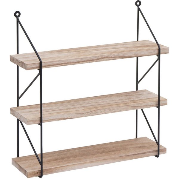 PROREGAL® Wandregal Hängeregal mit 3 Regalböden, 40 oder 60 cm breit, Farbe, Industrial, drei Ablageflächen, einfache Wandmontage und einfach schick