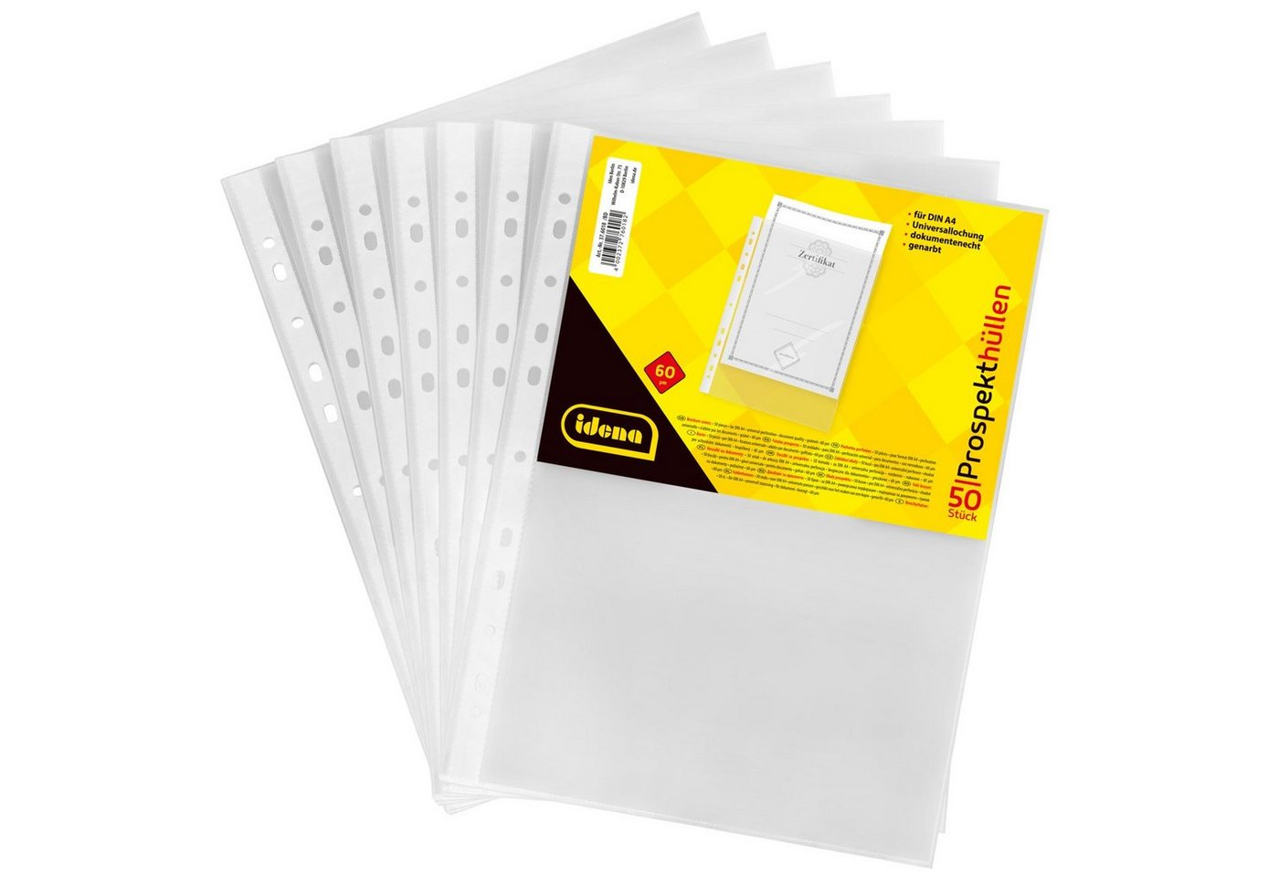 Idena Prospekthülle Idena 376018 - Prospekthülle DIN A4 Format, genarbt, 60µ, 50 Stück – Bild 3 von 5