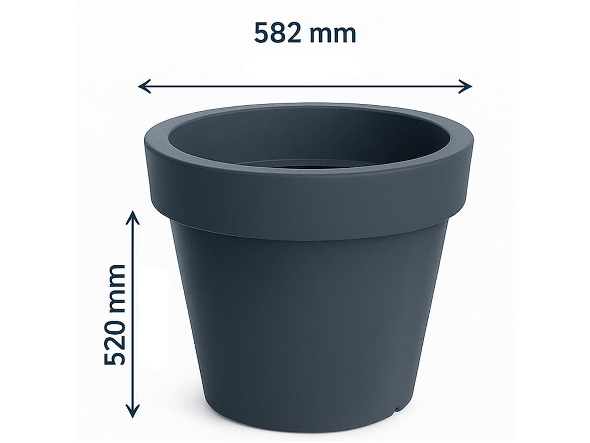 Prosperplast Blumentopf Lofly (DLOF600N, Durchmesser 58,2 cm), Wetterfest & UV-beständig – Bild 4 von 5