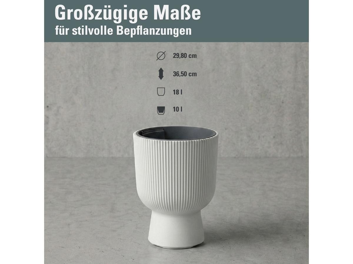 Prosperplast Blumentopf Milly Round, inkl. Pflanzeinsatz, 23,9 x 30,5 cm – Bild 4 von 4
