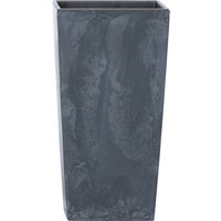 PROSPERPLAST Blumentopf mit E, Anthrazit, 240x240x450 (anthrazit in Betonoptik, B 24 x H 45 x T 24 cm)