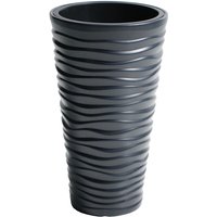 PROSPERPLAST Blumentopf mit Einsatz "Sand Slim" (Anthrazit, B 30 x H 52 x T 30 cm)