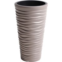 PROSPERPLAST Blumentopf mit Einsatz "Sand Slim" (Mocca, B 30 x H 52 x T 30 cm)
