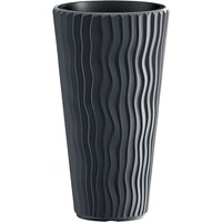 PROSPERPLAST Blumentopf mit Einsatz "Sandy Slim" (Anthrazit, B 39 x H 71 x T 39 cm)