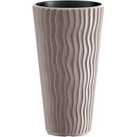 PROSPERPLAST Blumentopf mit Einsatz "Sandy Slim" (Mocca, B 30 x H 53 x T 30 cm)