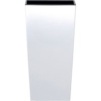PROSPERPLAST Blumentopf mit Einsatz "Urbi Square" (Weiß, B 22 x H 42 x T 22 cm)